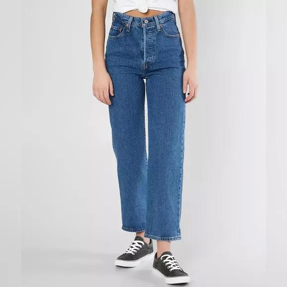 🔥🔥🔥 Levi's Premium RIBCAGE STRAIGHT ANKLE JEANS