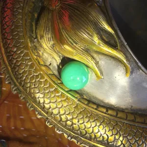 13.97 ct. Marlborough Green Chrysoprase , 13.97 Ct. Cabochon, Master cut, Round