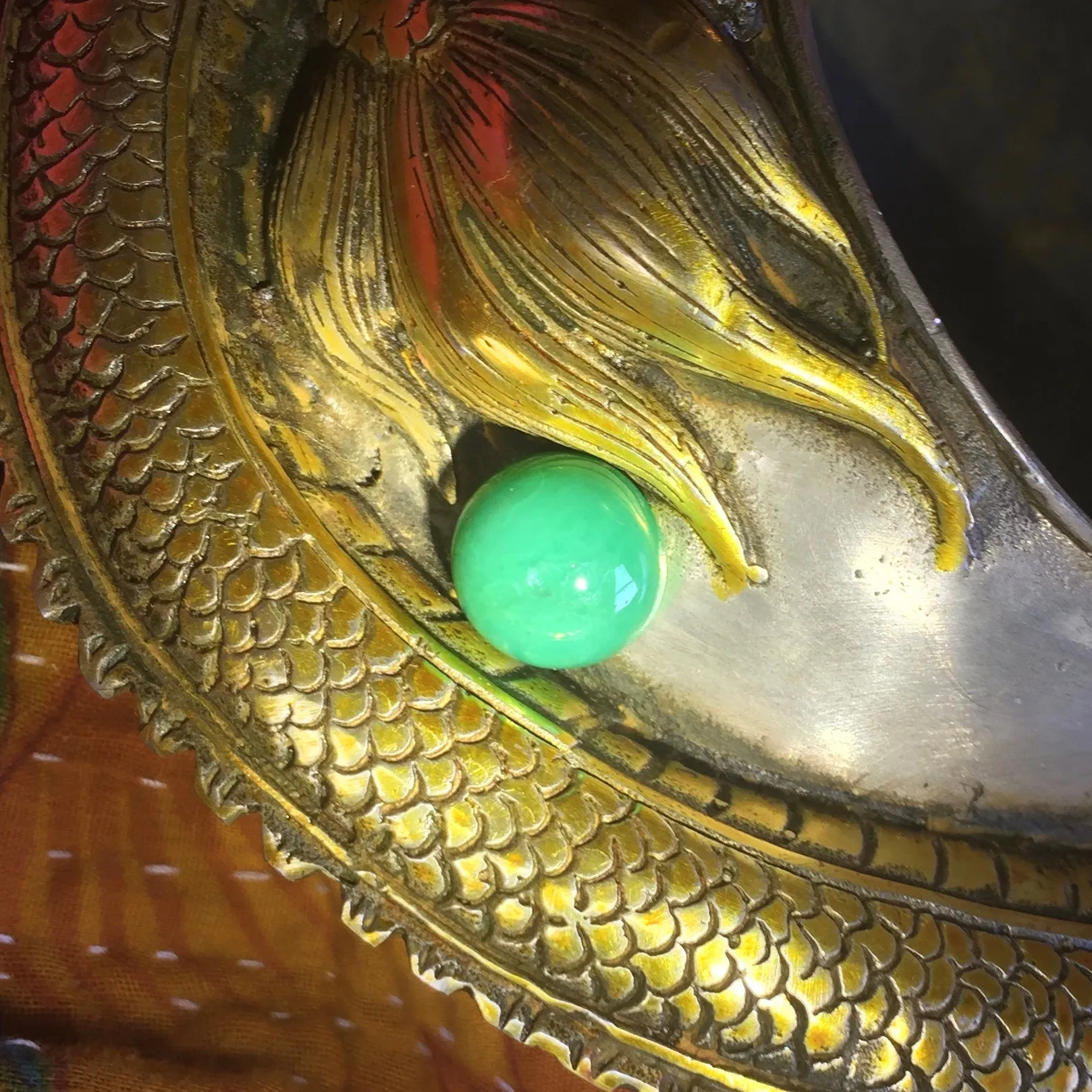 13.97 ct. Marlborough Green Chrysoprase , 13.97 Ct. Cabochon, Master cut, Round