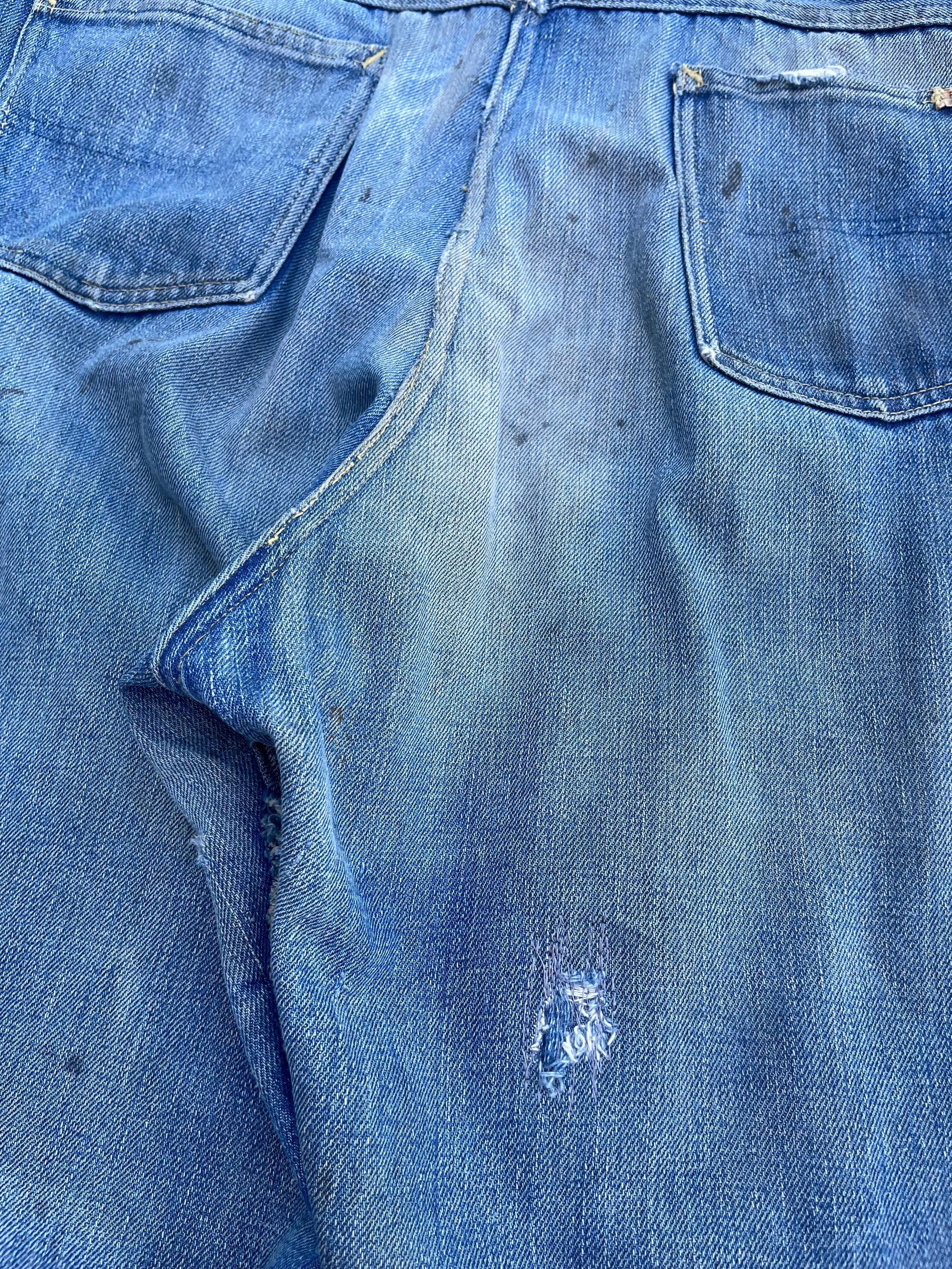1950s Penny's Foremost 'Levis 701 Style' Mended High Wast Ladies Selvedge Denim