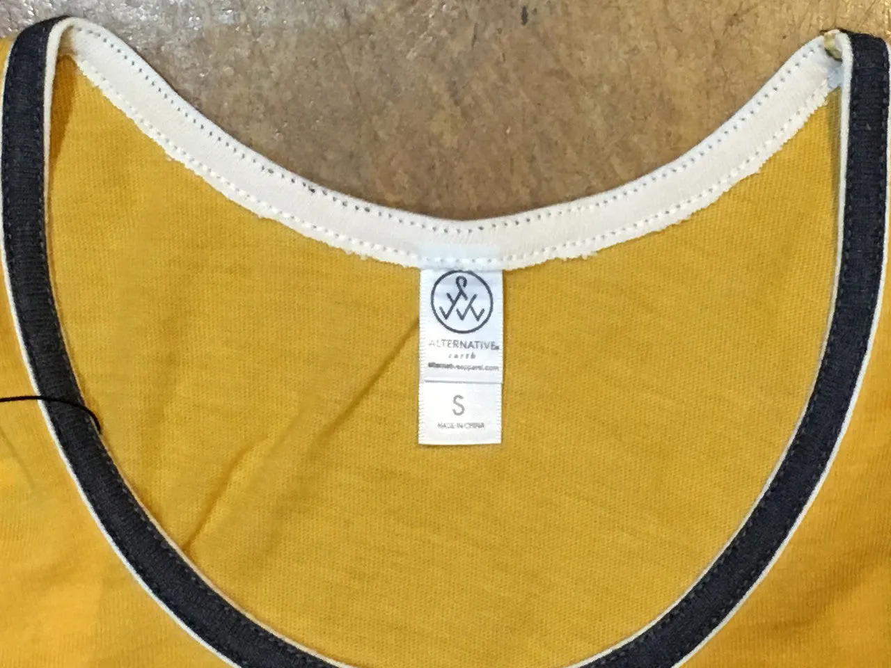 22060E1EBGHM Alternative Apparel Double Ringer Tank Eco True Gold