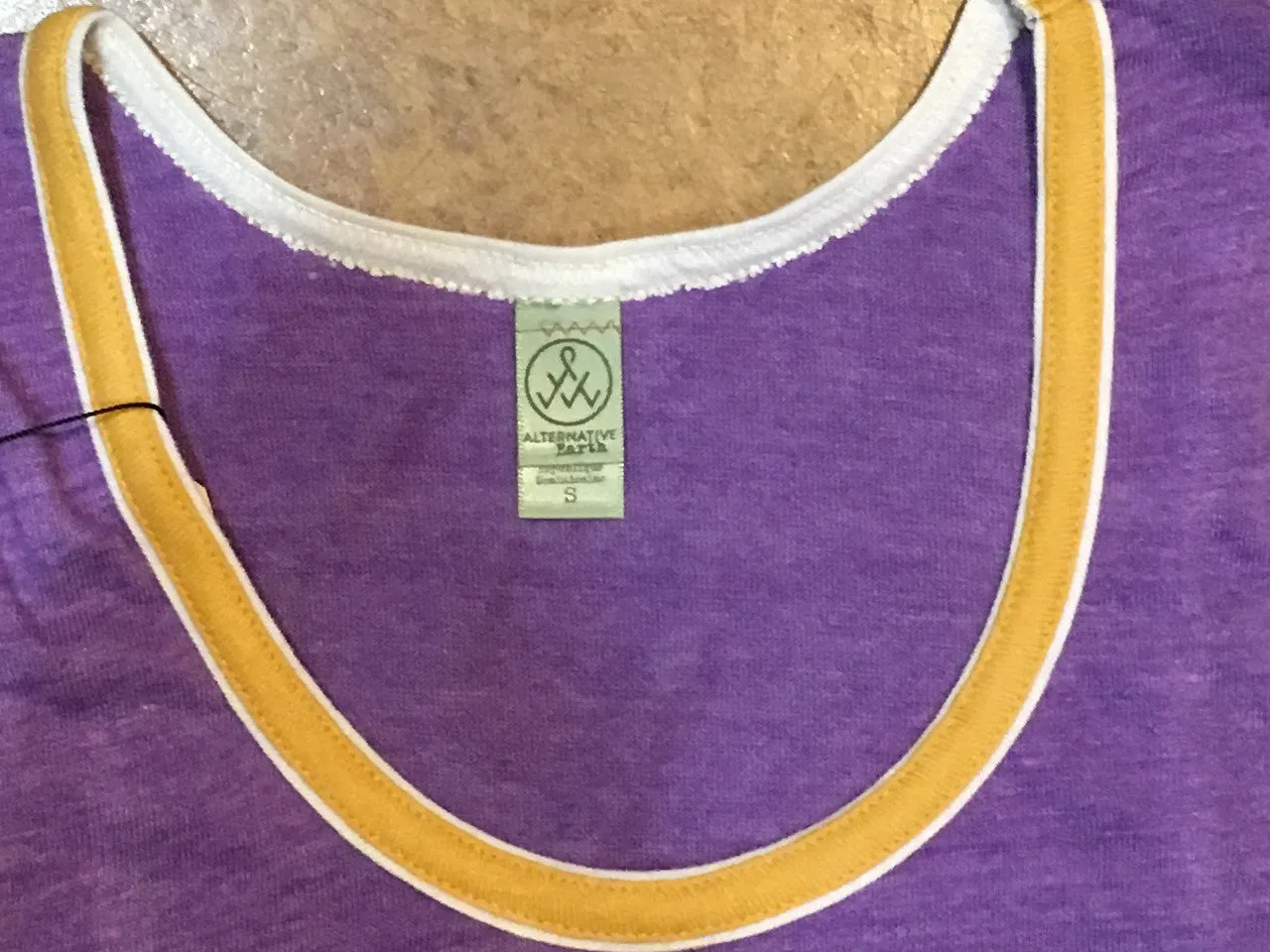 22060E1EGLNS Alternative Apparel Double Ringer Tank Eco True Purple