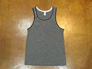 22060E1EGTNS Alternative Apparel Double Ringer Tank Eco Grey/Eco True Navy