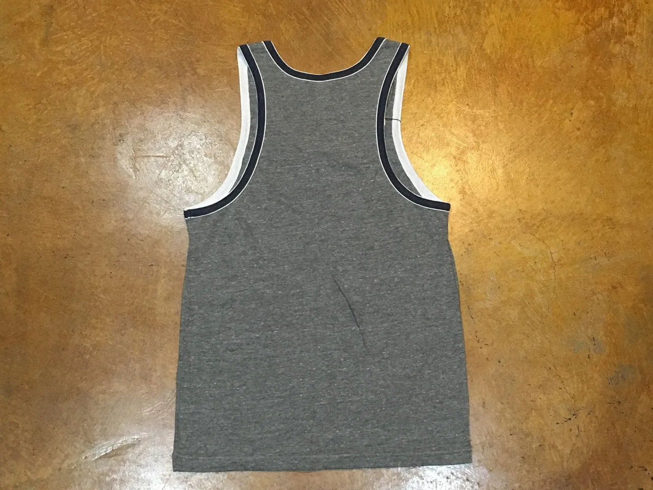 22060E1EGTNS Alternative Apparel Double Ringer Tank Eco Grey/Eco True Navy