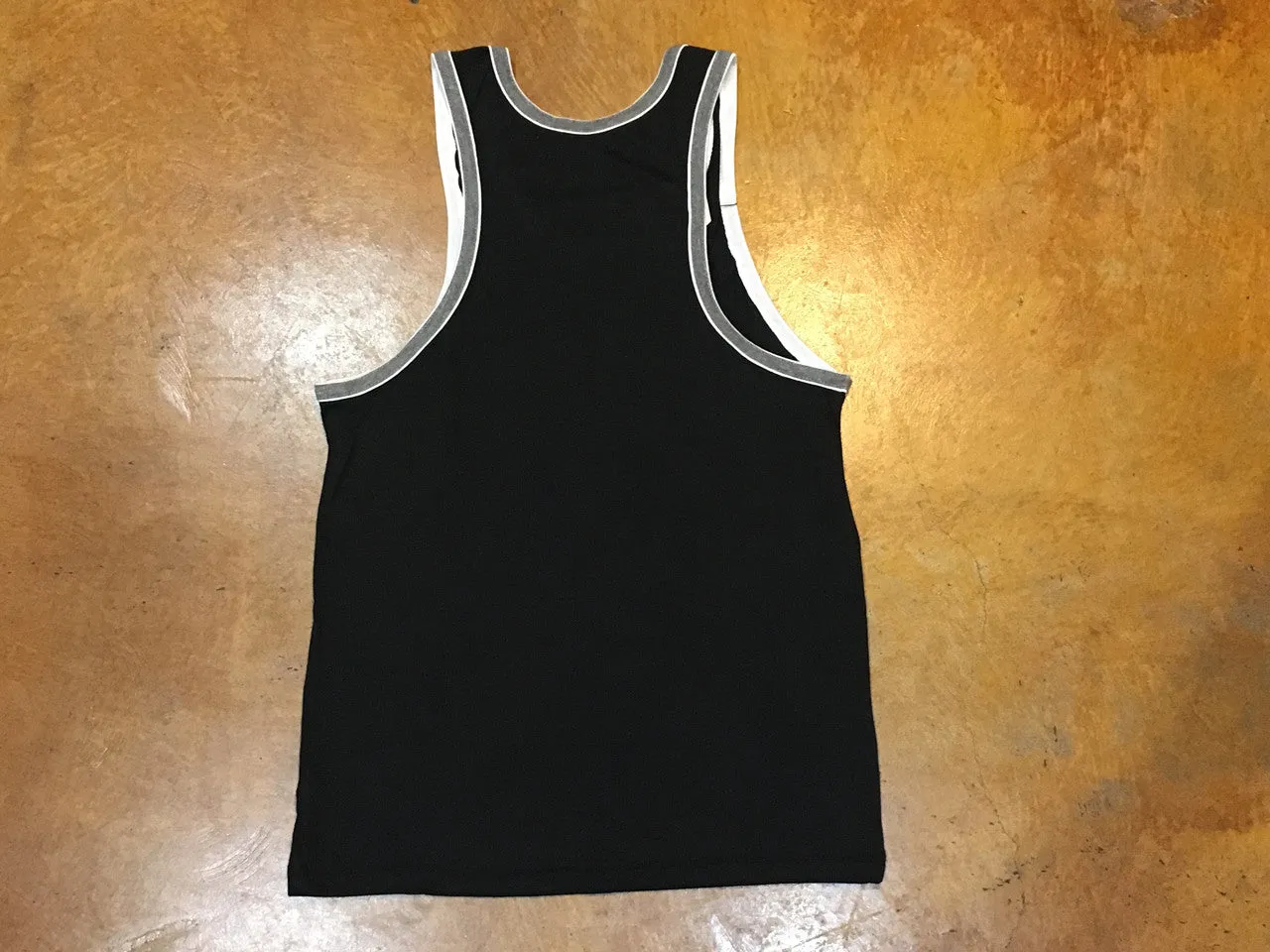22060E1ETBGHM Alternative Apparel Double Ringer Tank Eco True Black