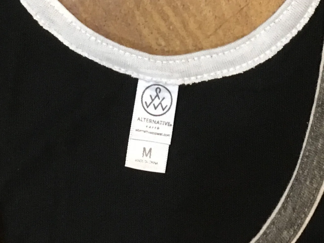 22060E1ETBGHM Alternative Apparel Double Ringer Tank Eco True Black