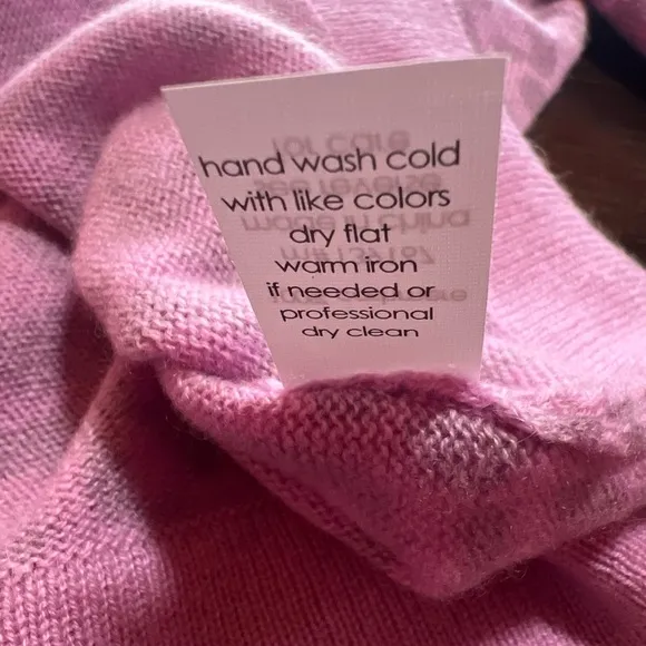 27 Miles Malibu Pink Leopard Cashmere Crew Neck Pullover Sweater Sz Small