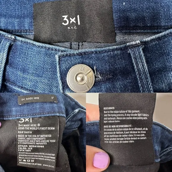 3x1 Women's LEX W3 Straight Authentic High-Rise Jeans