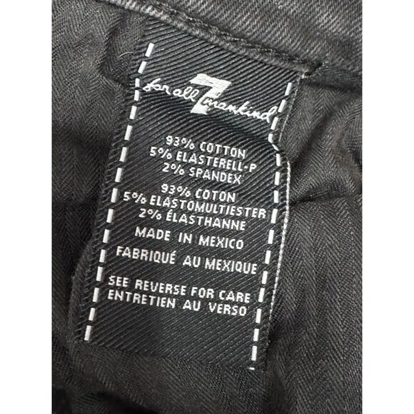 7 for all Mankind Jeans Women's Size 25 Black High Waist Ankle Gwenevere Denim