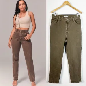 Abercrombie &amp; Fitch Women’s Curve Love The 90s Straight Ultra High Rise Jeans 12