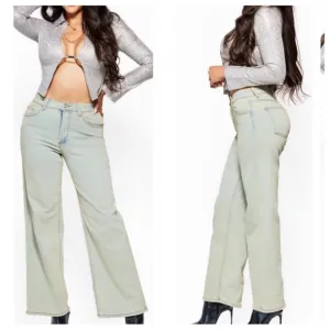 Acid Wash wide leg jeans