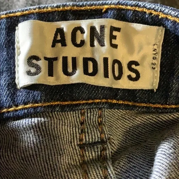 Acne Studios Needle Raw high rise skinny jeans size 28