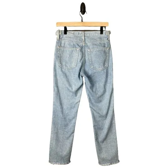 Adriano Goldschmied ‘Isabelle Paneled’ Hi Rise Light Wash Straight Crop Size 26