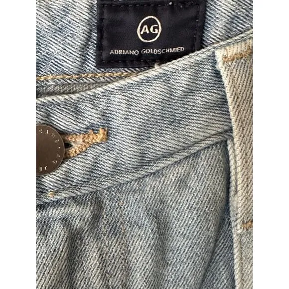 Adriano Goldschmied ‘Isabelle Paneled’ Hi Rise Light Wash Straight Crop Size 26