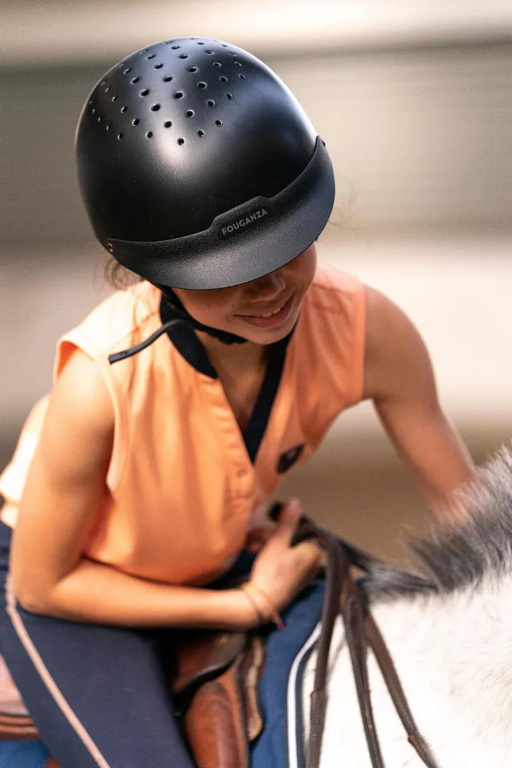 Adult and Kids' Horse Riding Helmet 100 - Black