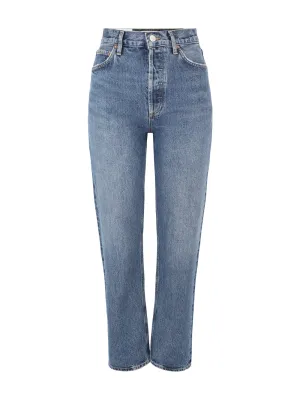 Agolde 90's Pinch Waist High Rise Straight Jeans in Essence