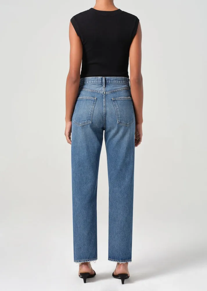Agolde 90's Pinch Waist High Rise Straight Jeans in Essence