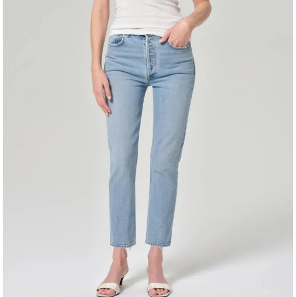 Agolde Riley High Rise Crop Jeans Size 28