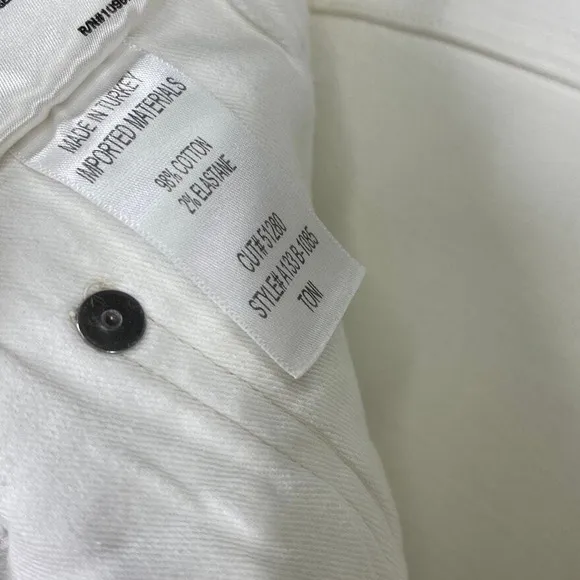 AGOLDE Womens Jeans Size‎ 32 Toni Mid Rise Straight Leg Glowed White NWT $158