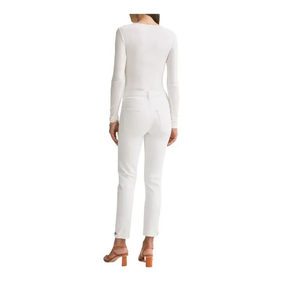 AGOLDE Womens Jeans Size‎ 32 Toni Mid Rise Straight Leg Glowed White NWT $158