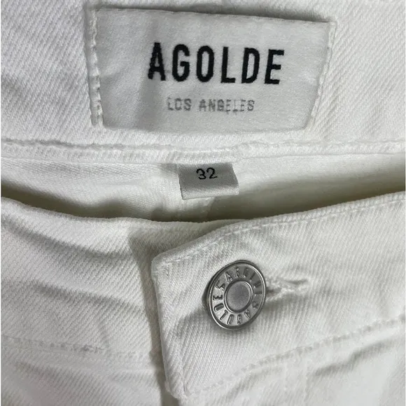 AGOLDE Womens Jeans Size‎ 32 Toni Mid Rise Straight Leg Glowed White NWT $158