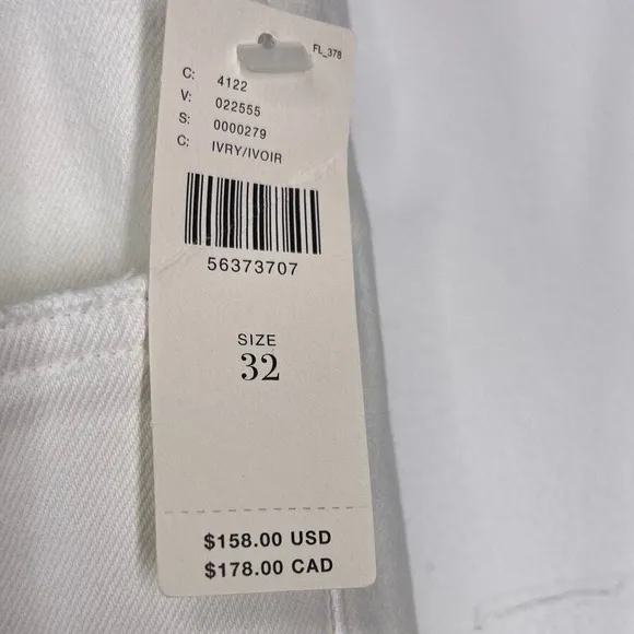 AGOLDE Womens Jeans Size‎ 32 Toni Mid Rise Straight Leg Glowed White NWT $158
