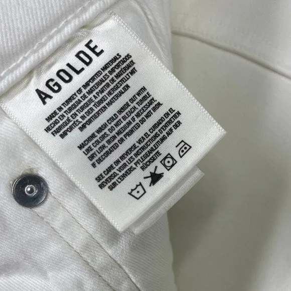 AGOLDE Womens Jeans Size‎ 32 Toni Mid Rise Straight Leg Glowed White NWT $158