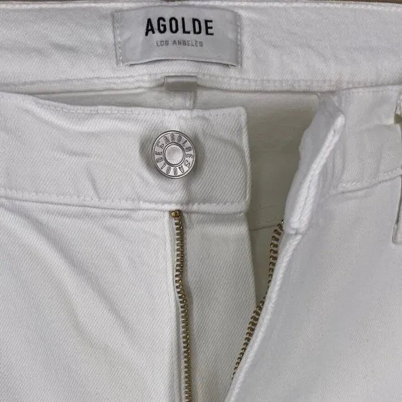 AGOLDE Womens Jeans Size‎ 32 Toni Mid Rise Straight Leg Glowed White NWT $158