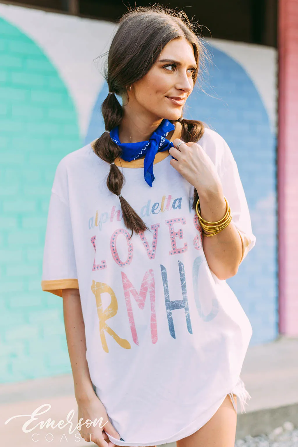 Alpha Delta Pi Loves RMHC Ringer Tee