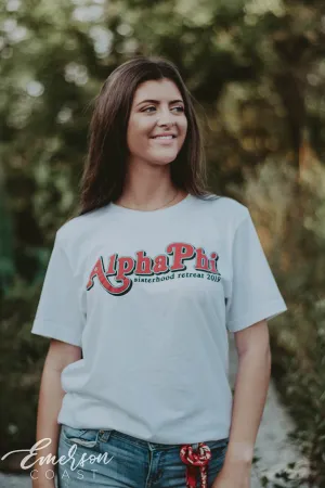 Alpha Phi Retro Sisterhood Retreat Tshirt