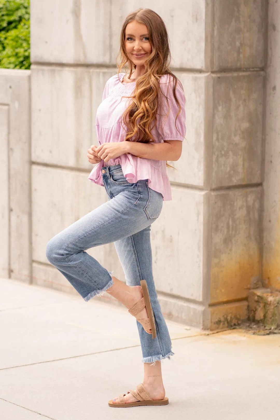 Amber High Rise Kick Flare