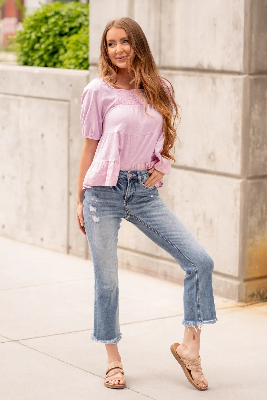 Amber High Rise Kick Flare
