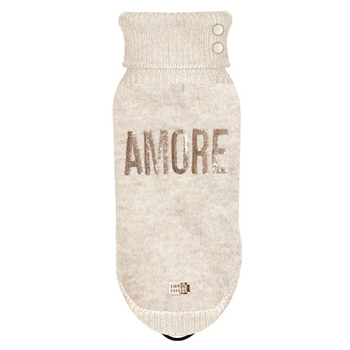 AMORE Dog Sweater in Beige