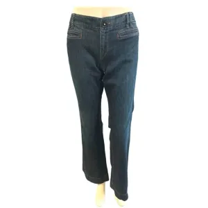 Ann Taylor LOFT 99% Cotton Wide-Leg Denim Dress Blue Jeans Sz 2