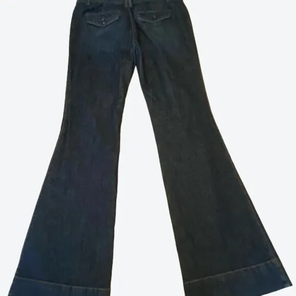 Ann Taylor LOFT 99% Cotton Wide-Leg Denim Dress Blue Jeans Sz 2