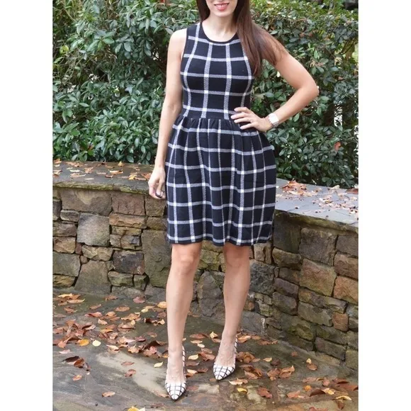 ANTHROPOLOGIE 4.Collective Mod Check Sweater Dress