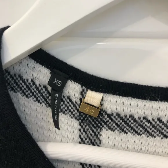ANTHROPOLOGIE 4.Collective Mod Check Sweater Dress