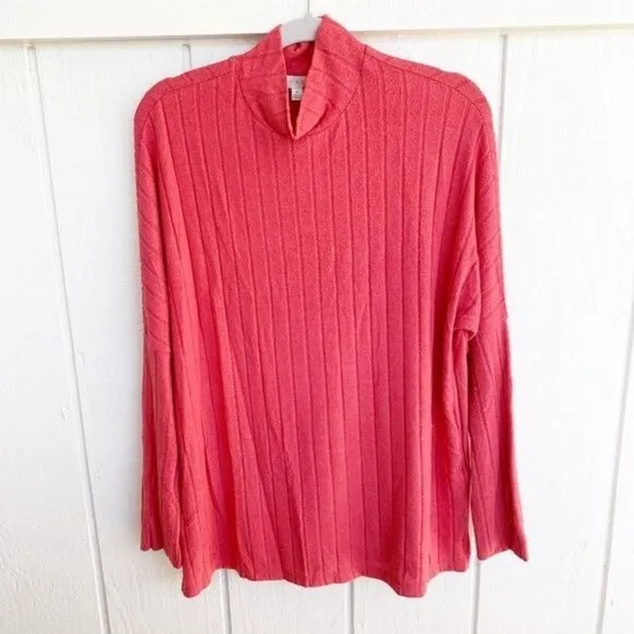 ANTHROPOLOGIE Eri   Ali Fiona Tunic Rose Sweater Women's Size Medium M