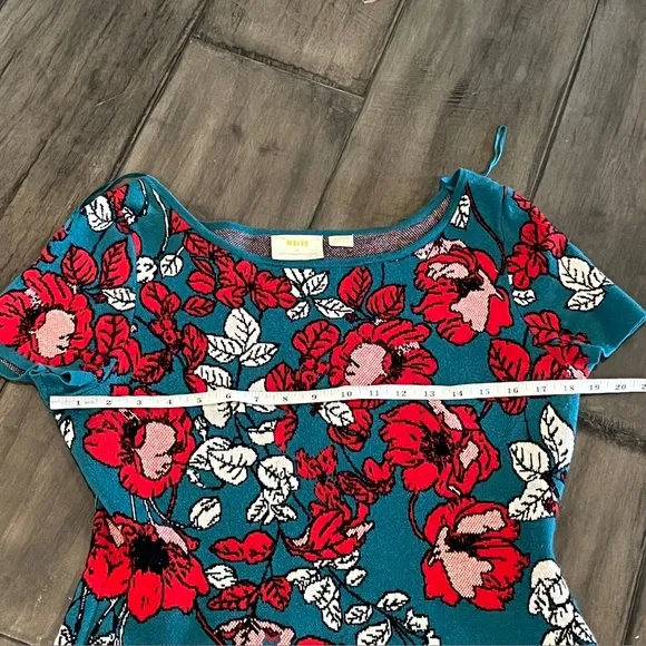 Anthropologie Maeve Allison Poppy Floral Sweater Dress - Size Medium