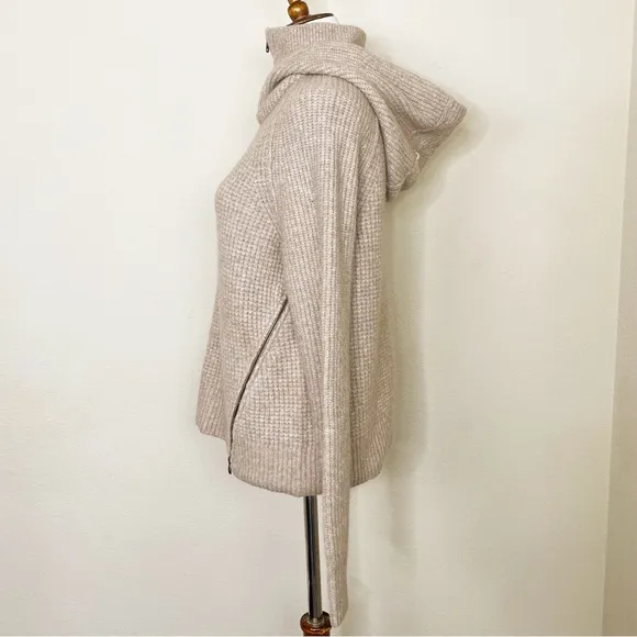 Anthropologie Pilcro Side-zip Sweater Hoodie In Beige