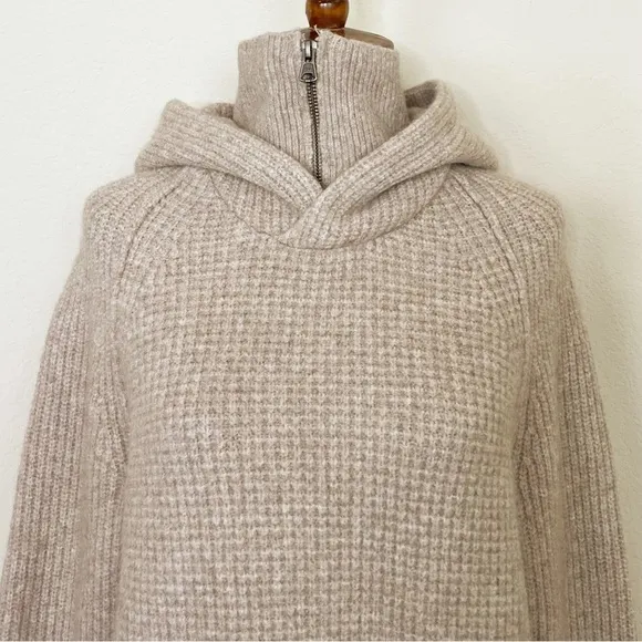 Anthropologie Pilcro Side-zip Sweater Hoodie In Beige