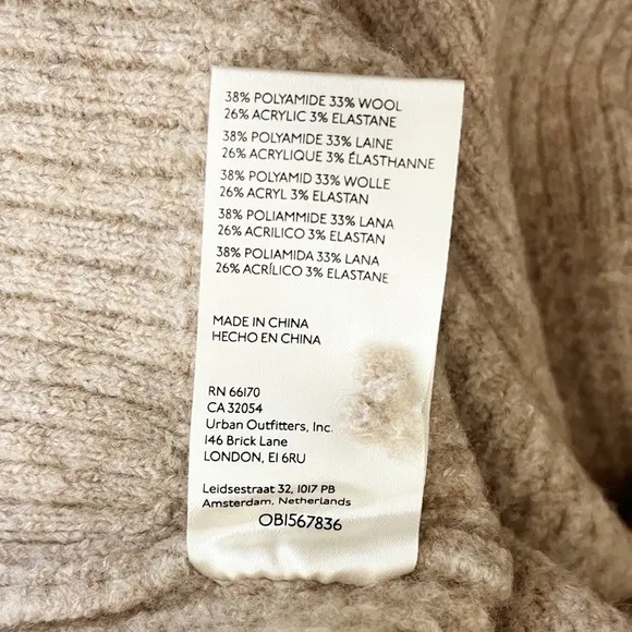 Anthropologie Pilcro Side-zip Sweater Hoodie In Beige