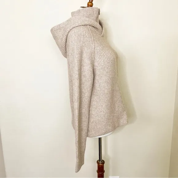 Anthropologie Pilcro Side-zip Sweater Hoodie In Beige