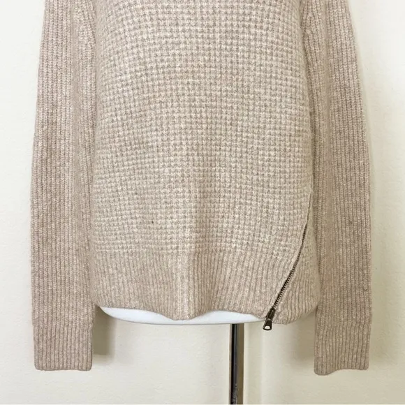 Anthropologie Pilcro Side-zip Sweater Hoodie In Beige