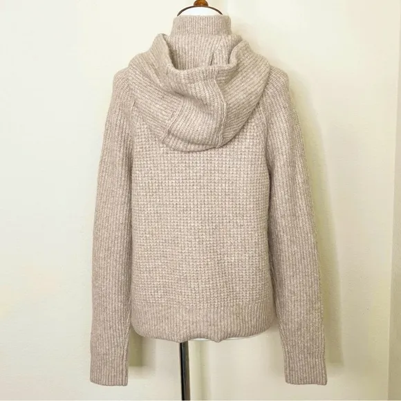 Anthropologie Pilcro Side-zip Sweater Hoodie In Beige