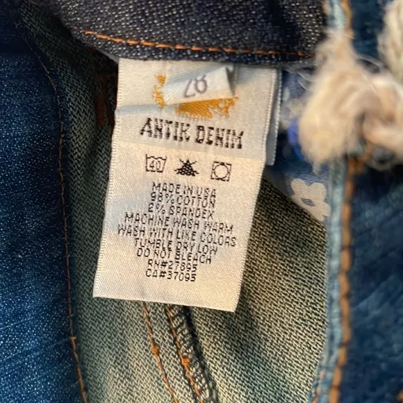 Antik Denim Boot Leg Embroidered Jeans