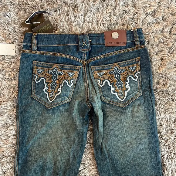 Antik Denim Boot Leg Embroidered Jeans