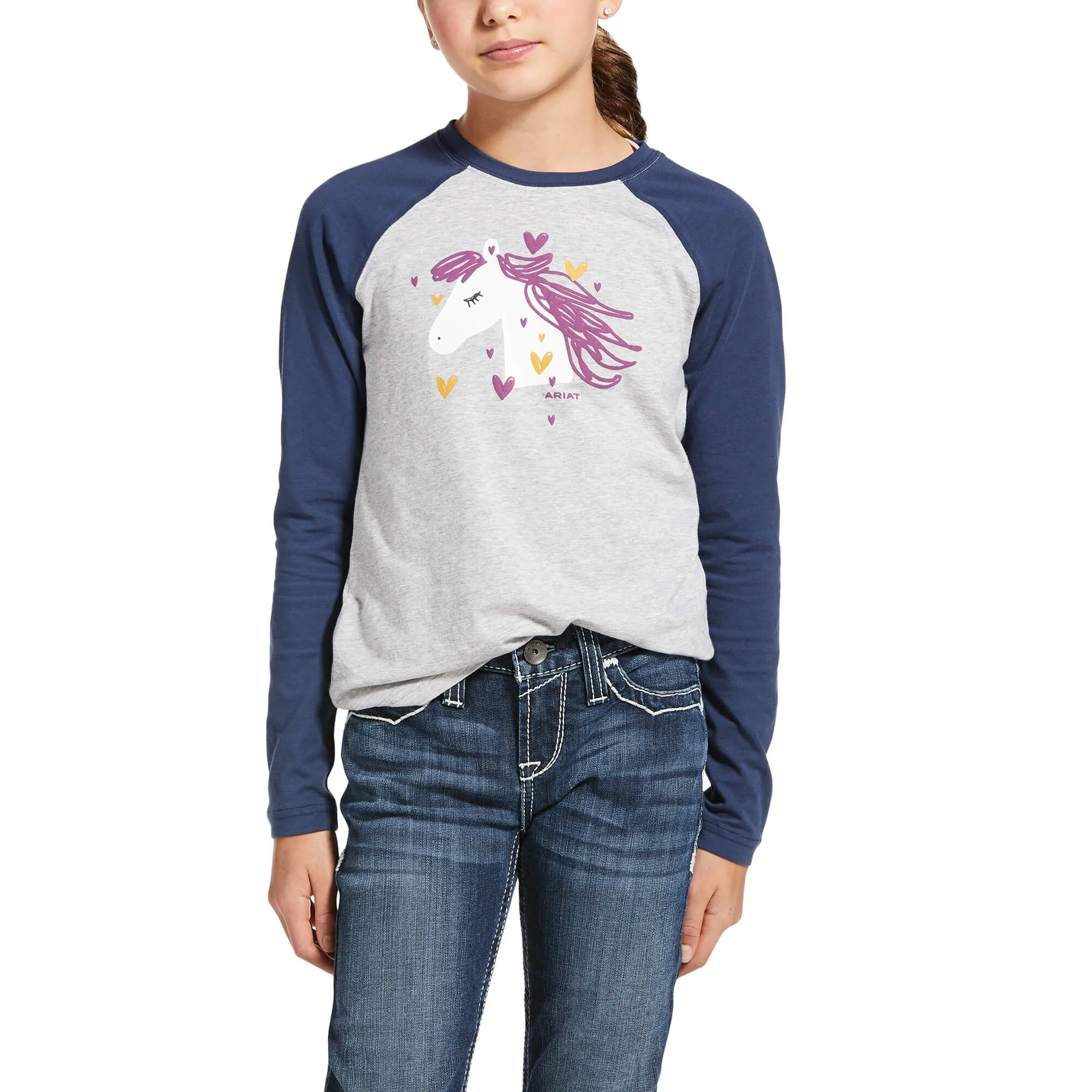 Ariat Kids My Love T Shirt Heather Grey