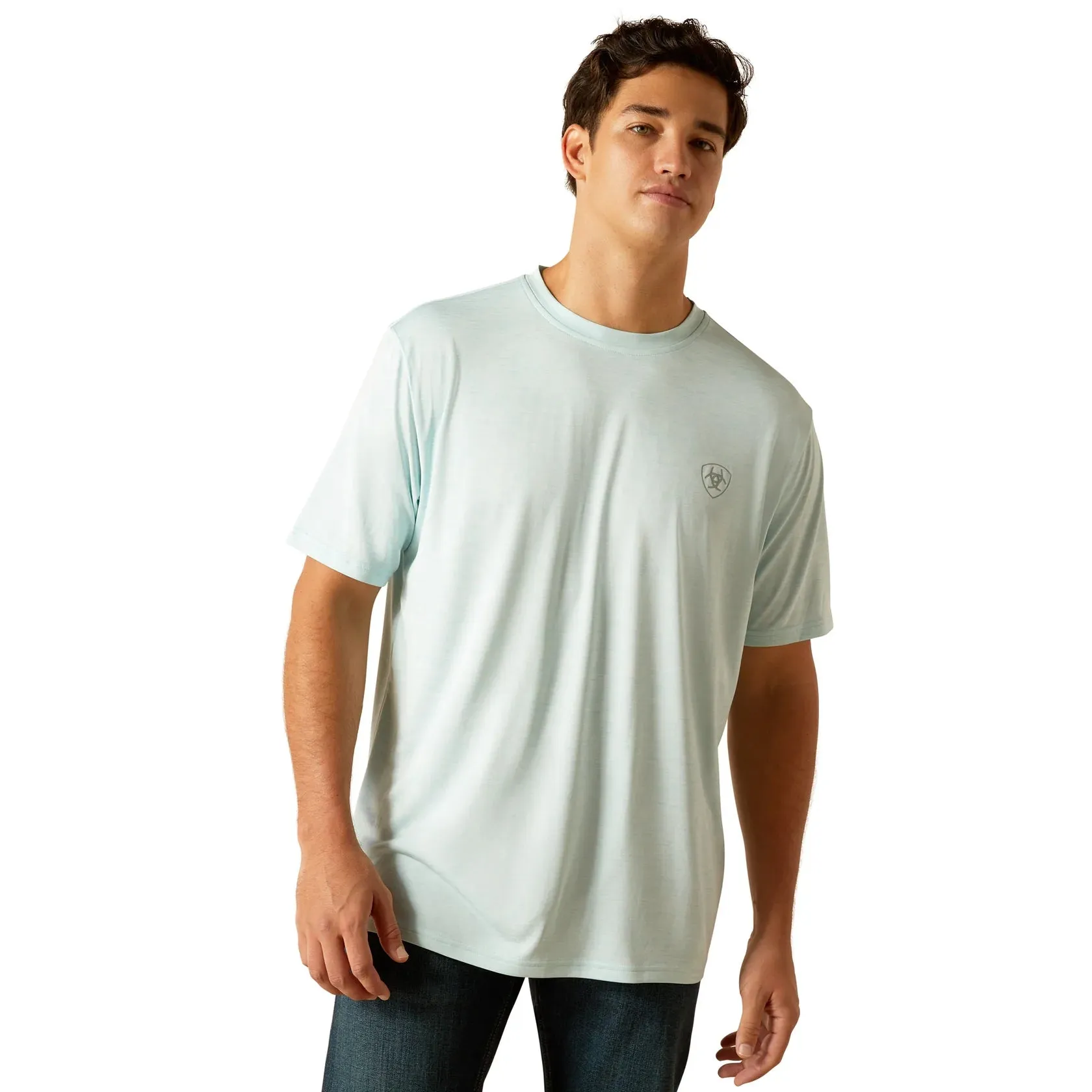 Ariat Mens Charger Crestline SS Tee Aqua