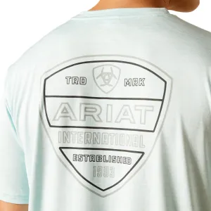 Ariat Mens Charger Crestline SS Tee Aqua